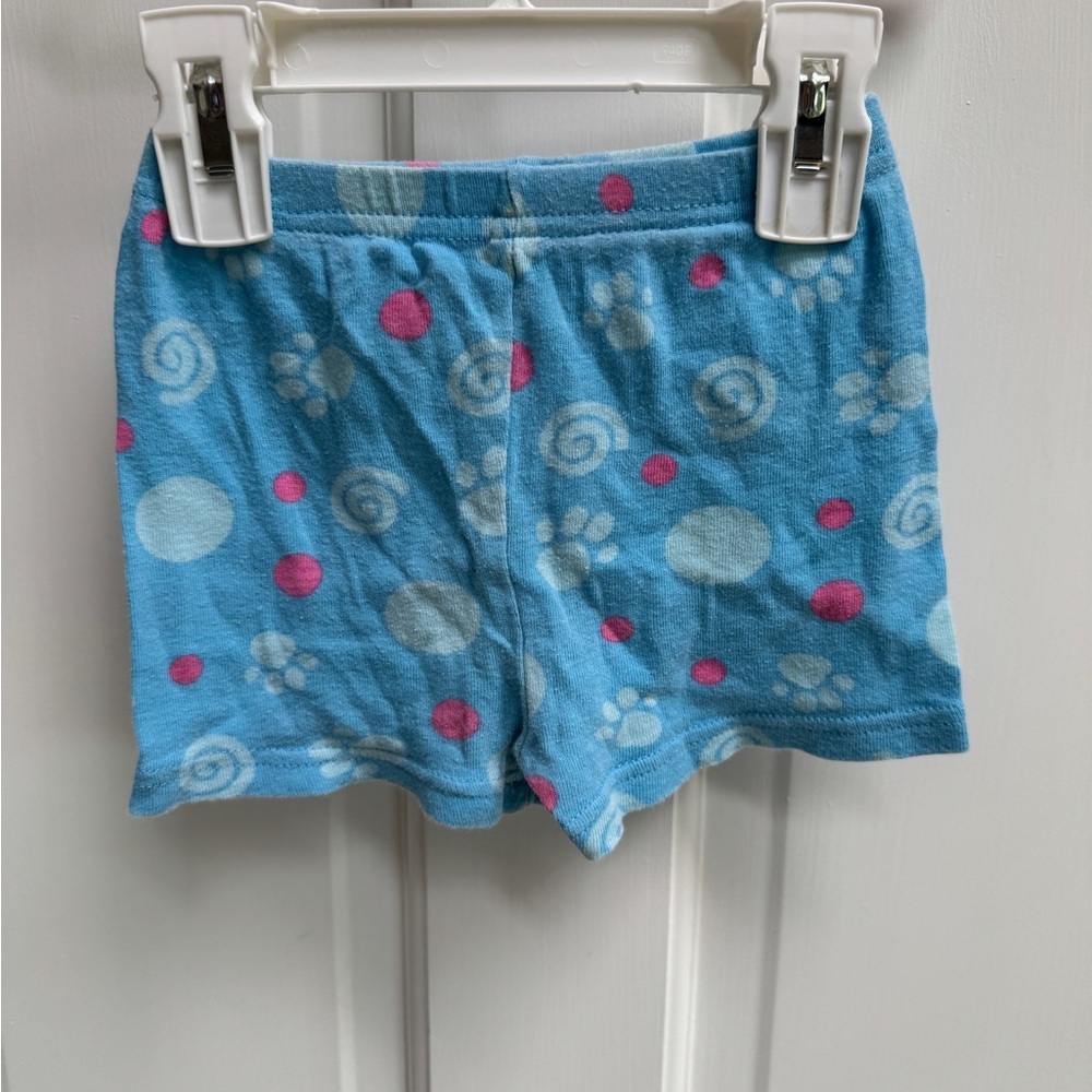 Blue’s Clues 3T Girls Blue and Pink Dog Paw Pajama Bottoms Shorts